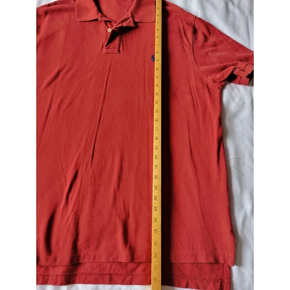 Polo Ralph Lauren Casual Collared Short Sleeve Polo Shirt Mens Size XL Red